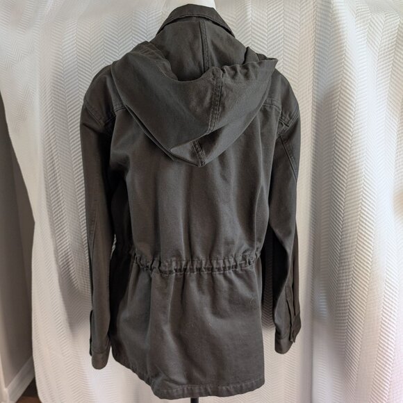 Aritzia SUNDAY BEST 100% Cotton Utility Jacket, Medium, Hooded, Drawstring waist - Picture 2 of 15